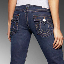 jeans with horseshoe on back pocket